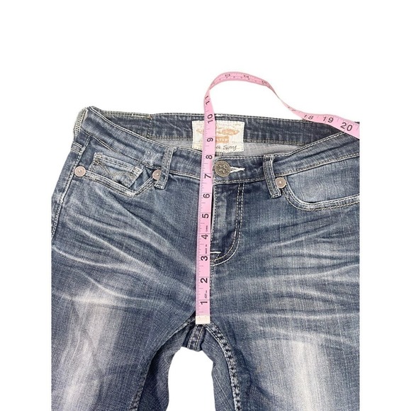 Big Star Jeans Womens 26R Maddie Skinny Mid Rise Distressed Blue Denim Stretch - Picture 10 of 10